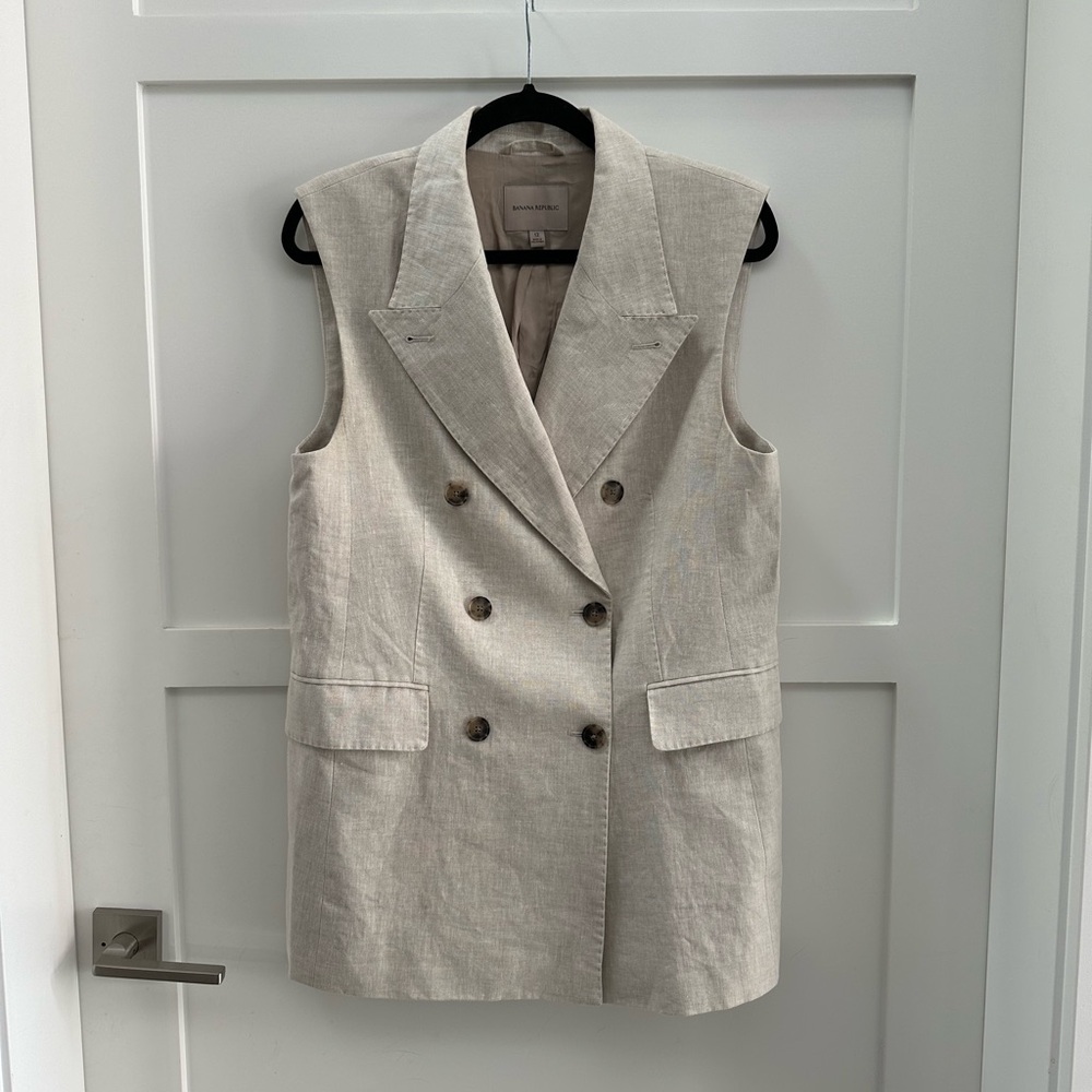 Banana Republic Palma Linen Vest size 12